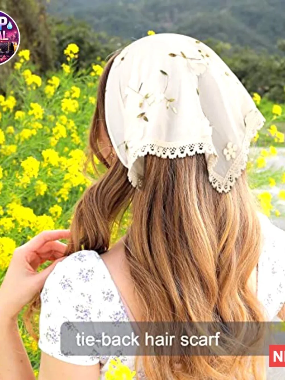 Lightweight Mesh Floral Hair Bandana Scarf, 2-Pack